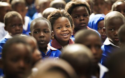 Ground-breaking recycling project turns used medical consumables into much-needed school shoes for disadvantaged children.